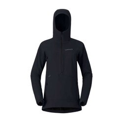 Norrona More Octa Zip Hooded Jacket Women's in Caviar Black